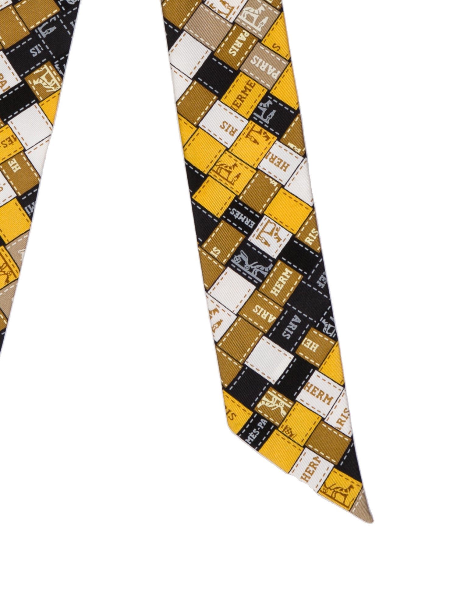 Hermès Bolduc Au Carré Silk Twilly Scarf